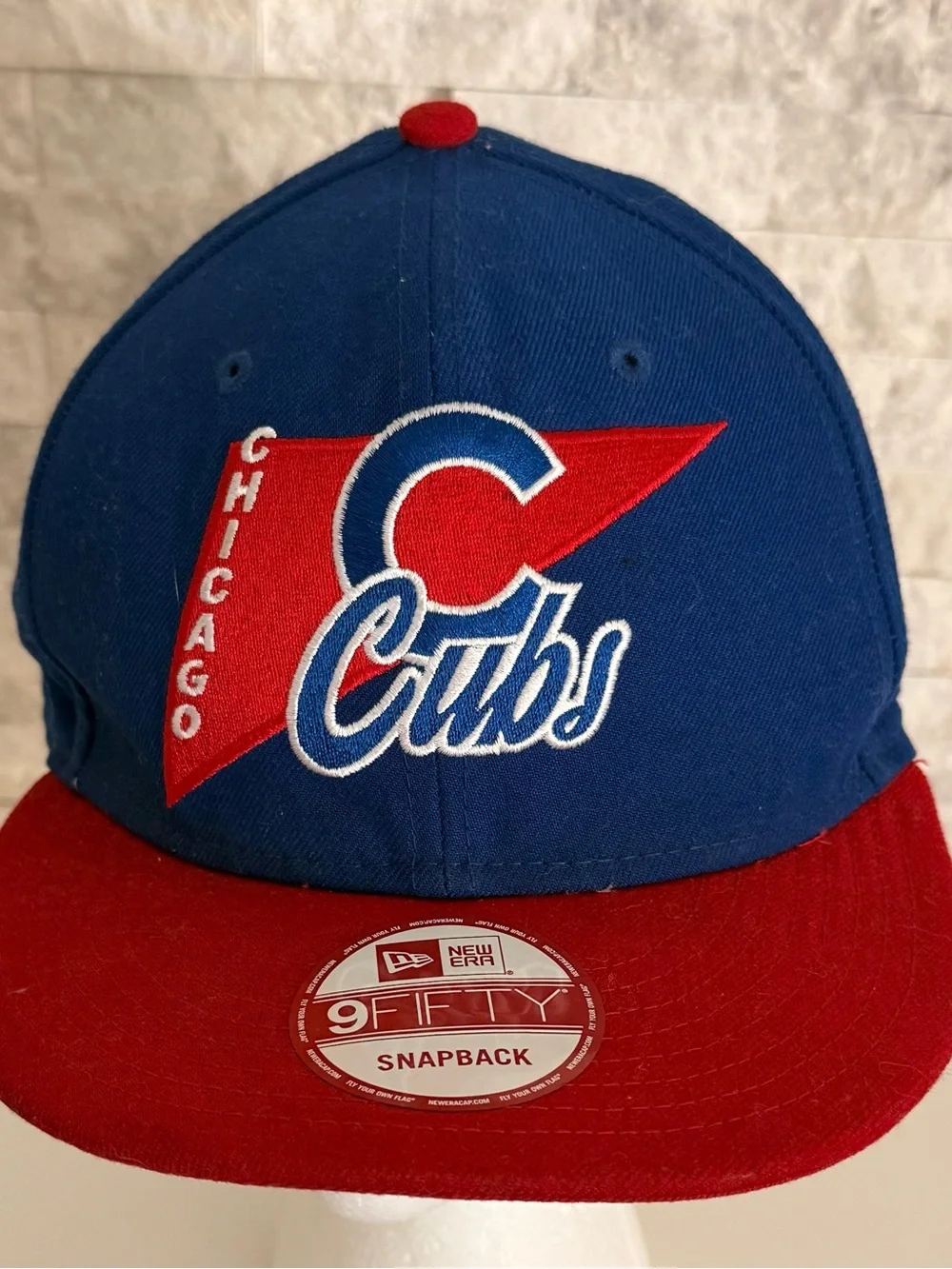 Y2K New Era Chicago Cubs Blue and Red Snapback Cap